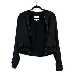 Madison d’Amelie Satin Sheen Bomber Jacket Lightweight Small Women’s